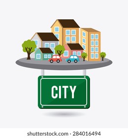 Road signals over white background, vector illustration.