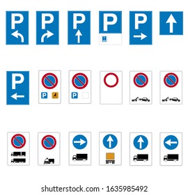 ROAD SIGNALS FOR PARKING INDICATION AND PARK PROHIBITIONS