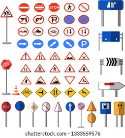 Road signals in vector illustration design 