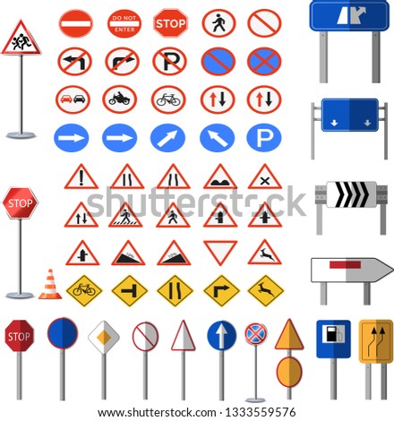 Road signals in vector illustration design 