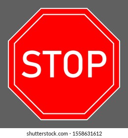 Road sign.Designation of the sign Movement without stopping is prohibited.