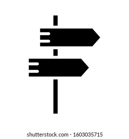 Road signposts icon vector in line style design