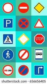 Road signs.