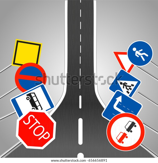 Road Signs Stock Vector (Royalty Free) 656656891 | Shutterstock