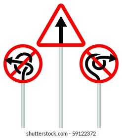 Road signs (arrows)