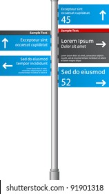 Road signs with arrows