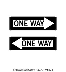 Road signs with arrows saying One Way