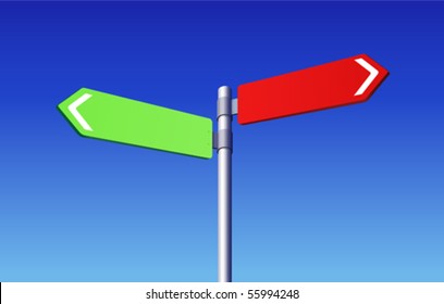 Road signs choose concept