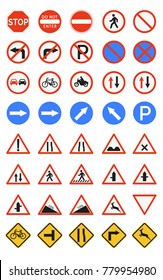 Road signs icon collection