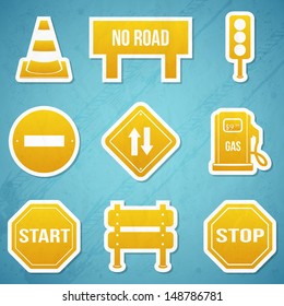 road signs icon Set