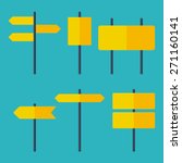 Road signs icons set. Flat design. Vector illustration