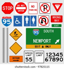 Road Signs Illustration