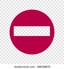 Road signs illustration. Vector. Bordo icon on transparent background.