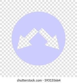 Road signs illustration. Vector. Periwinkle icon on transparent background.