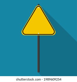 Road signs isolated on the background. Yellow road sign. vector illustration