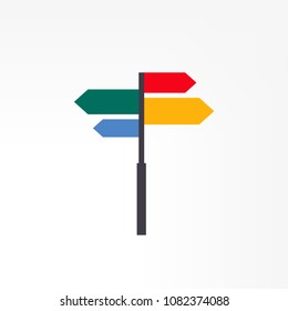 Road signs isolated on transparent background. Vector illustration.