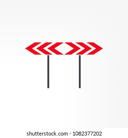 Road signs isolated on transparent background. Vector illustration.