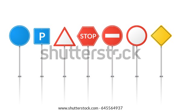 道路標識 ベクター街の標識のイラスト 道路記号のデザイン のベクター画像素材 ロイヤリティフリー