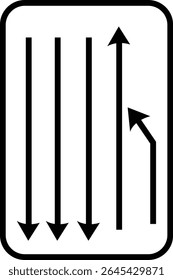 Road Signs Mandatory Series indicating with line art icon, Regulatory, warning, restricted area symbols and guide character signs vector, for graphic and web design. traffic road signs and warning
