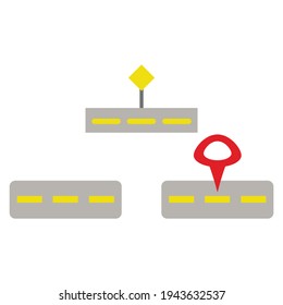 road signs for map or travel application