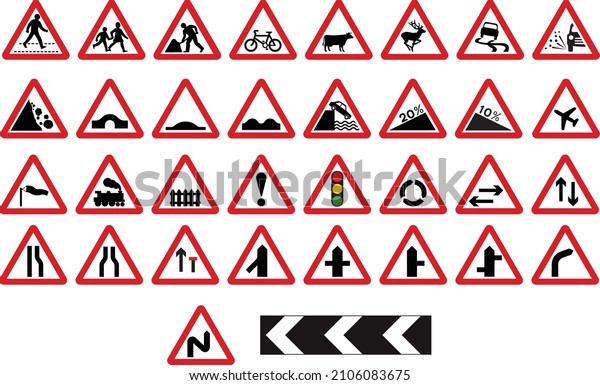 Road signs in Mauritius, Signing system, Warning\
signs indicates a hazard ahead on the road that may not be readily\
apparent to a driver. 
