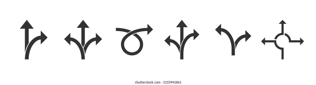 Road signs. Navigation, GPS elements pack symbol template for graphic and web design collection. Vector illustration.