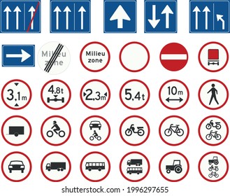 Señales de carretera en los Países Bajos, prohibición de cierre de carreteras y obligatoriedad