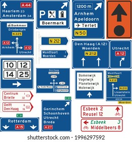 Road signs in the Netherlands, Direction