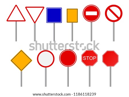 Road signs set