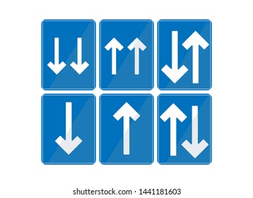 Road signs set. Vector illustration symbols of traffic signs on a transparent background. Traffic signs icons set.