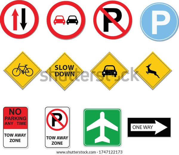 road signs and street\
signs illustration