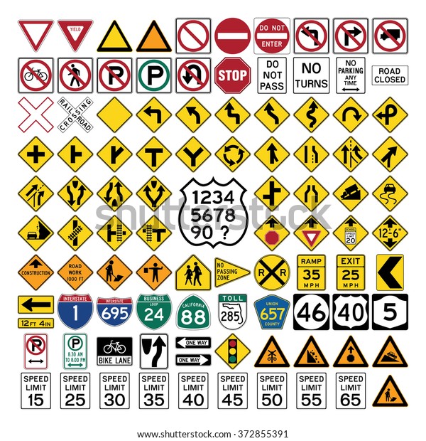 道路標識と標識 のベクター画像素材 ロイヤリティフリー