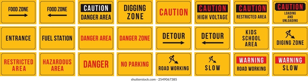 road signs and symbols with yellow background board printable design template for using road signs and symbols and also make awareness in peoples