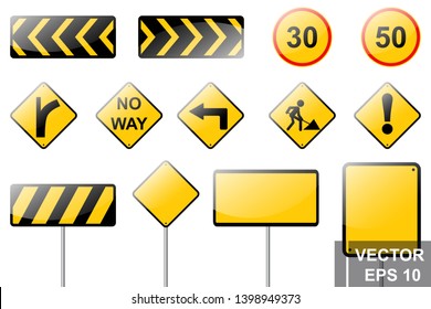 Road signs. Traffic rules. Legend For your design. Signboard.