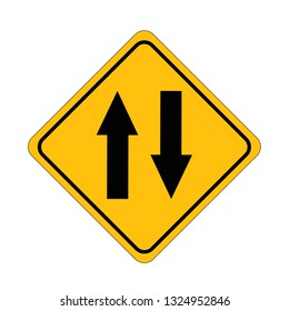 Road Signs Two Way Street Vector Stock Vector (Royalty Free) 1324952846 ...