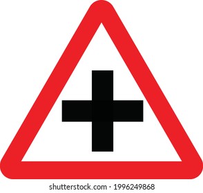 Road signs in the United Kingdom, Retired signs (post-Worboys), crossroads ahead (until 1975)