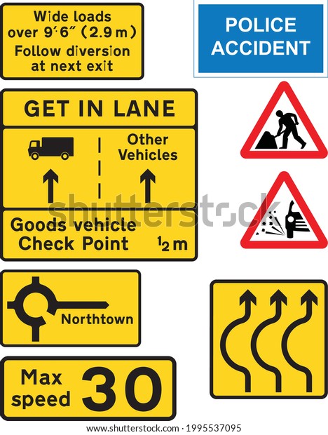 Road signs in the United Kingdom, Roadworks and\
temporary signs.