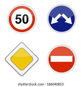 Road signs vector