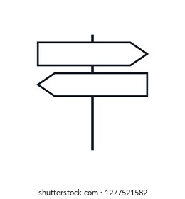 Road signs vector black and white vector
