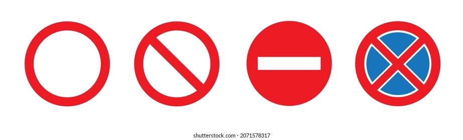 Road signs. Vector icon. White background.