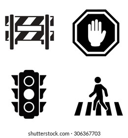 Road signs vector icons