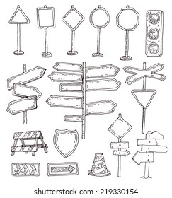 Road signs. Vector illustration.