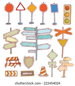 Road signs. Vector illustration.