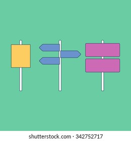 Road signs. Vector illustration