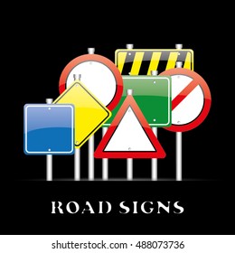 Road signs vector illustration eps10.