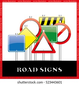 Road signs vector illustration eps10.