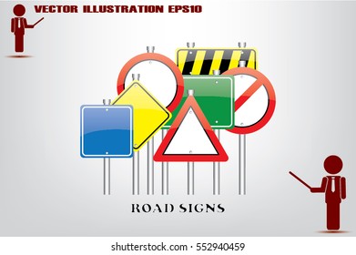 Road signs vector illustration eps10.