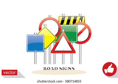 Road signs vector illustration eps10.