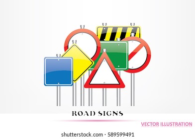 Road signs vector illustration eps10.