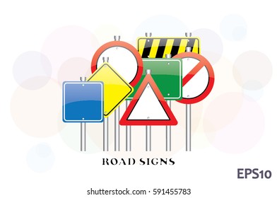 Road signs vector illustration eps10.